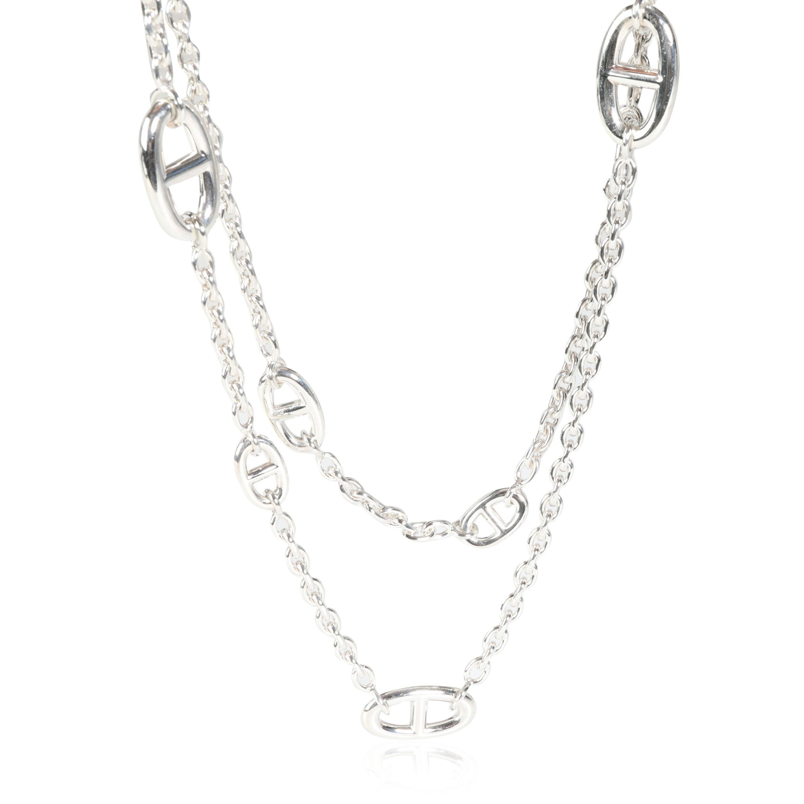image of Hermes Farandole Necklace In Sterling Silver, Women's