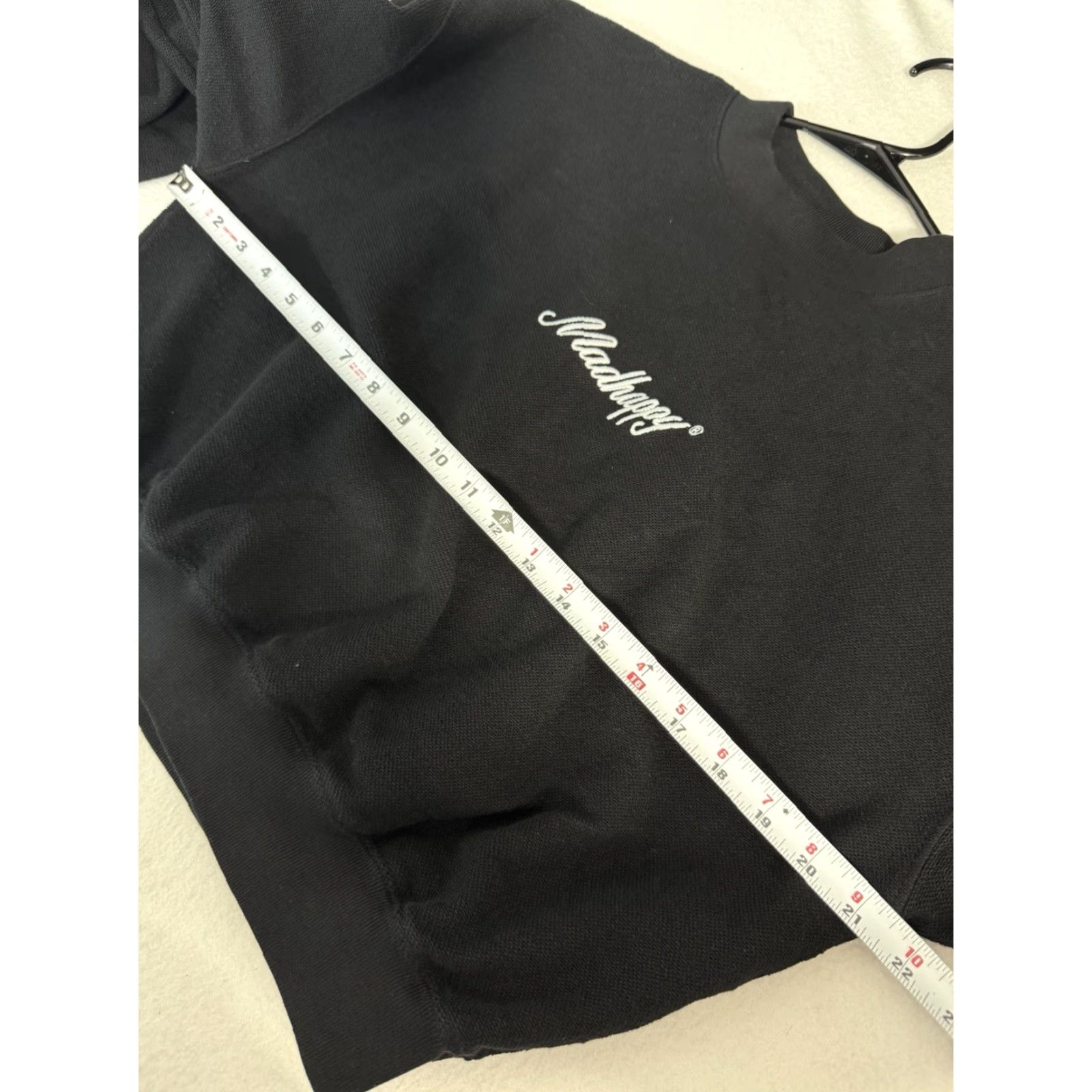 Madhappy Madhappy Women's S Cropped Black Crewneck Pullover Cotton Sweatshirt USA Sweatshirt Size S / US 4 / IT 40 - 5 Thumbnail