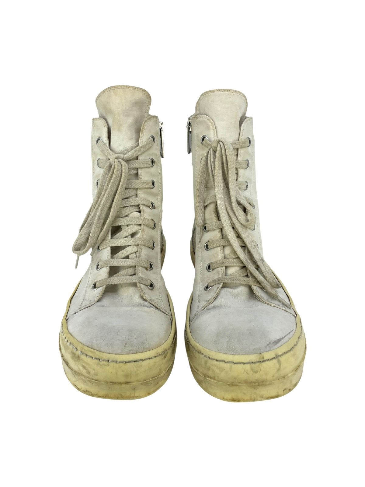 Rick Owens Rick Owens Vegan Drkshdw Ramones Triple White Size US 8 / EU 41 - 4 Thumbnail