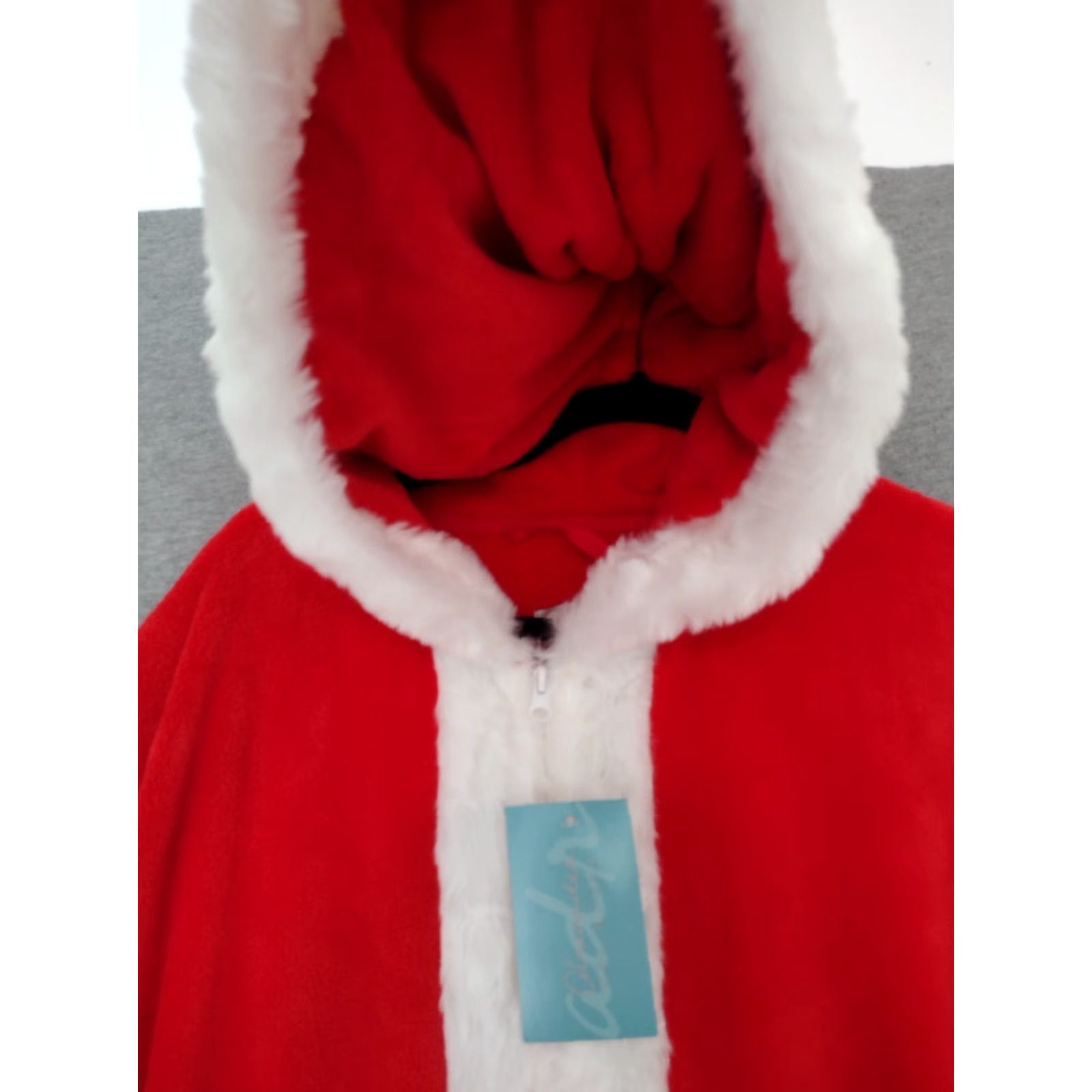 Vintage Alexander Del Rossa Unisex Fleece One Piece Santa Suit Pajamas Red L Size 42R - 4 Thumbnail
