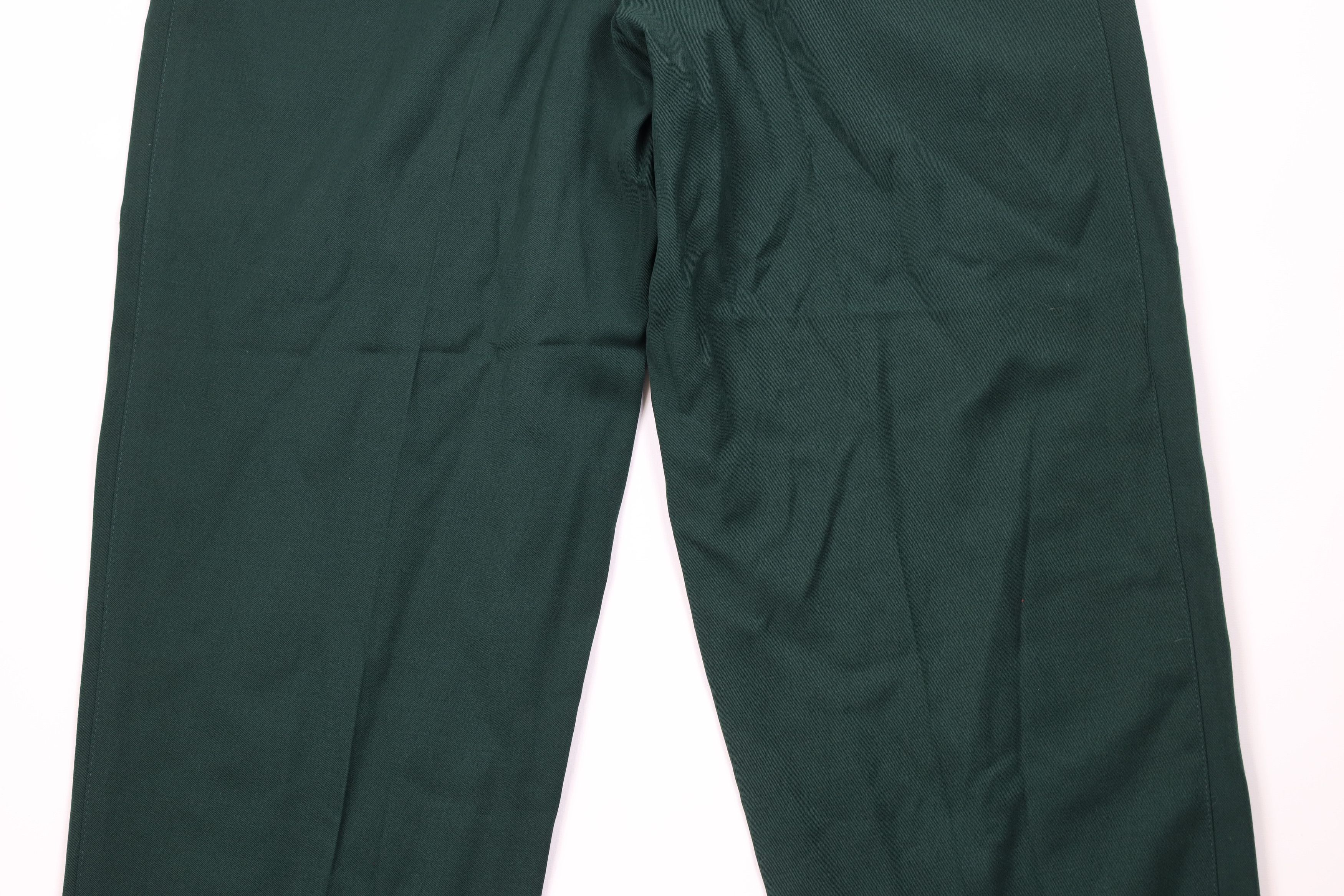 Escada Vintage 70s 80s Escada Pleated Tapered Leg Chino Pants Green Size 42" / US 20 - 10 Thumbnail