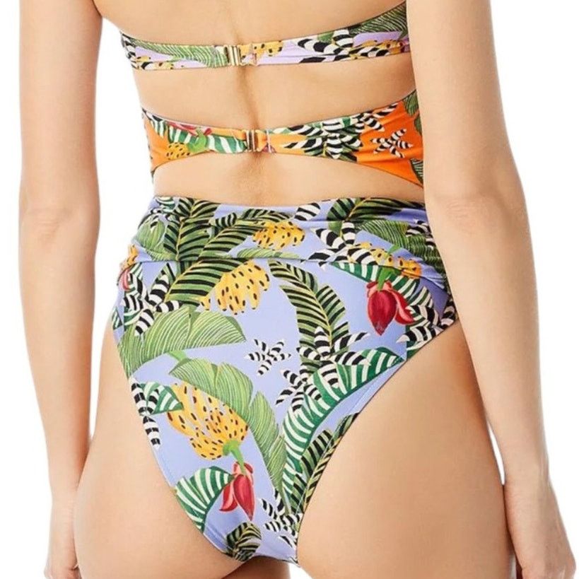 Farm Rio FARM RIO Cutout Bandeau Convertible Swimsuit, XS Size ONE SIZE - 2 Thumbnail