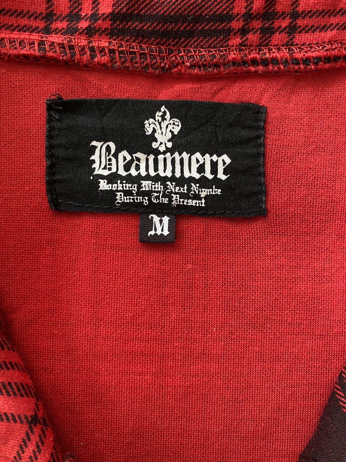 If Six Was Nine × Japanese Brand × Vintage VINTAGE BEAUMERE CHECKERED PUNK DESIGN ZIPPER JACKET Size US M / EU 48-50 / 2 - 4 Thumbnail