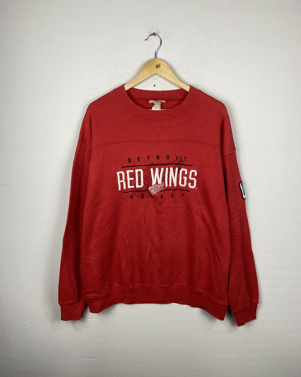 NHL × Vintage 1990s Detroit Red Wings Hockey Sweatshirt Size US L / EU 52-54 / 3 - 1 Thumbnail