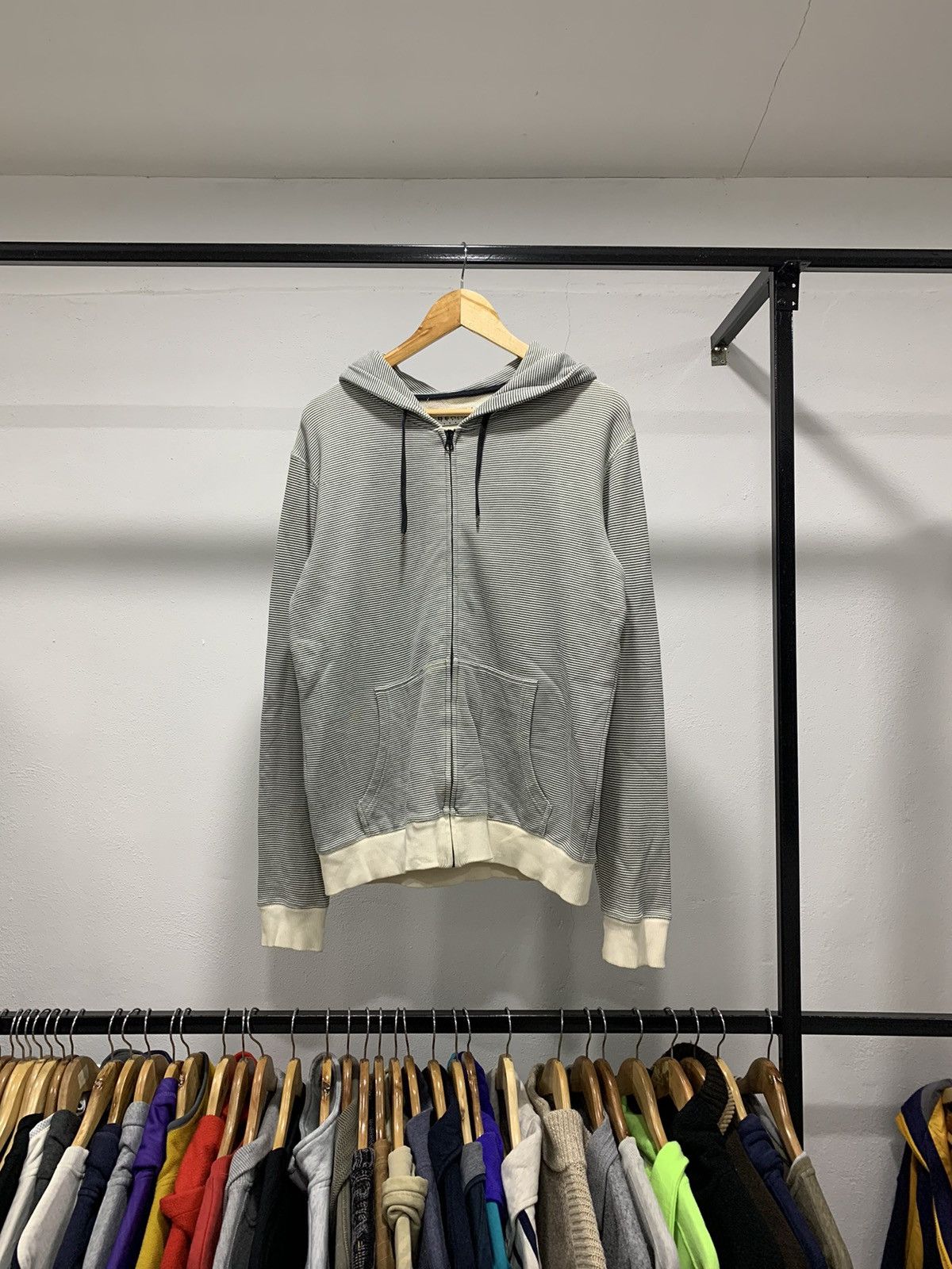 Beams Plus × Japanese Brand Beams Stripes Hooded Sweater 90s Size US M / EU 48-50 / 2 - 9 Thumbnail