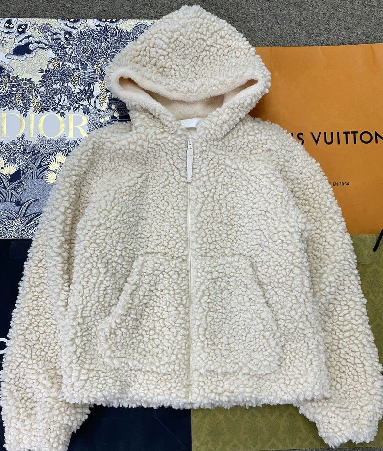 Helmut Lang HELMUT LANG White lamb fur coat Size XS / US 0-2 / IT 36-38 - 1 Thumbnail