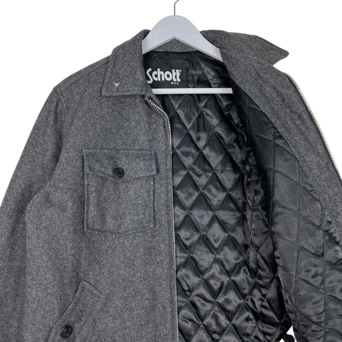 Schott 🔥 SCHOTT NYC WOOL QUILTED LINING JACKET Size US M / EU 48-50 / 2 - 11 Thumbnail