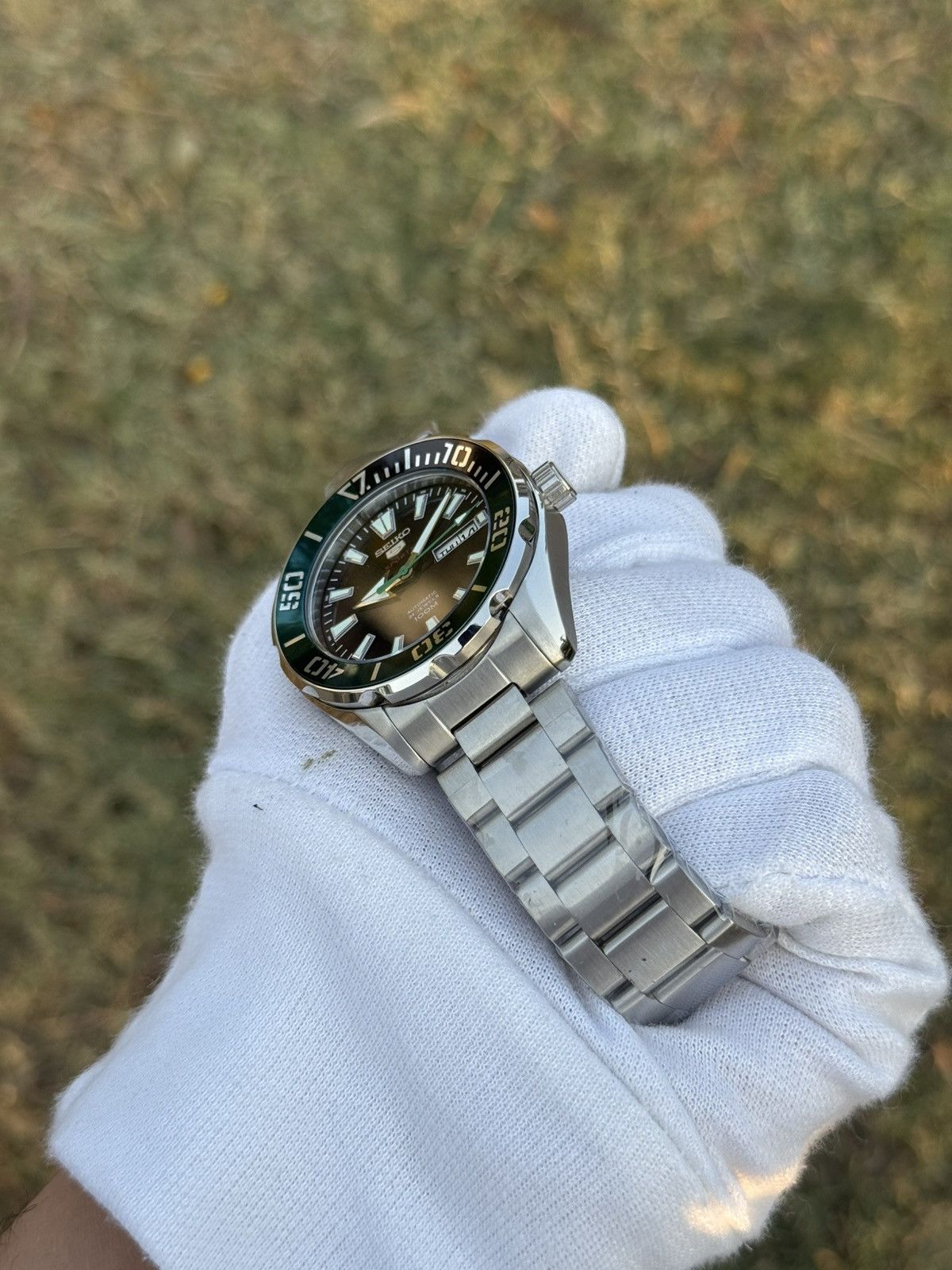 Seiko Seiko 5 Sports MOD – Green Diver Bezel– Automatic men watch Size 38 - 17 Thumbnail