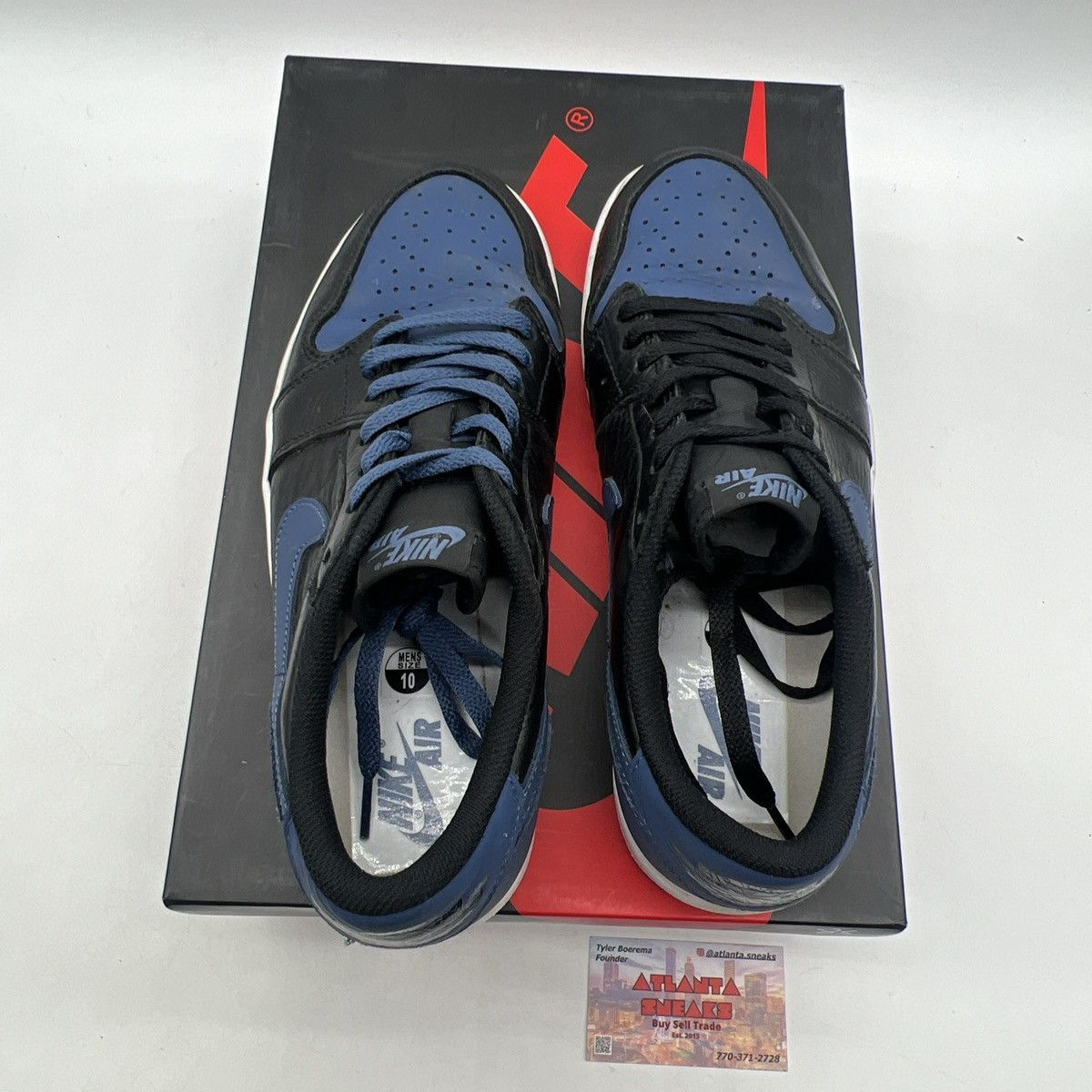 Nike Air Jordan 1 low mystic navy Size US 10 / EU 43 - 7 Thumbnail