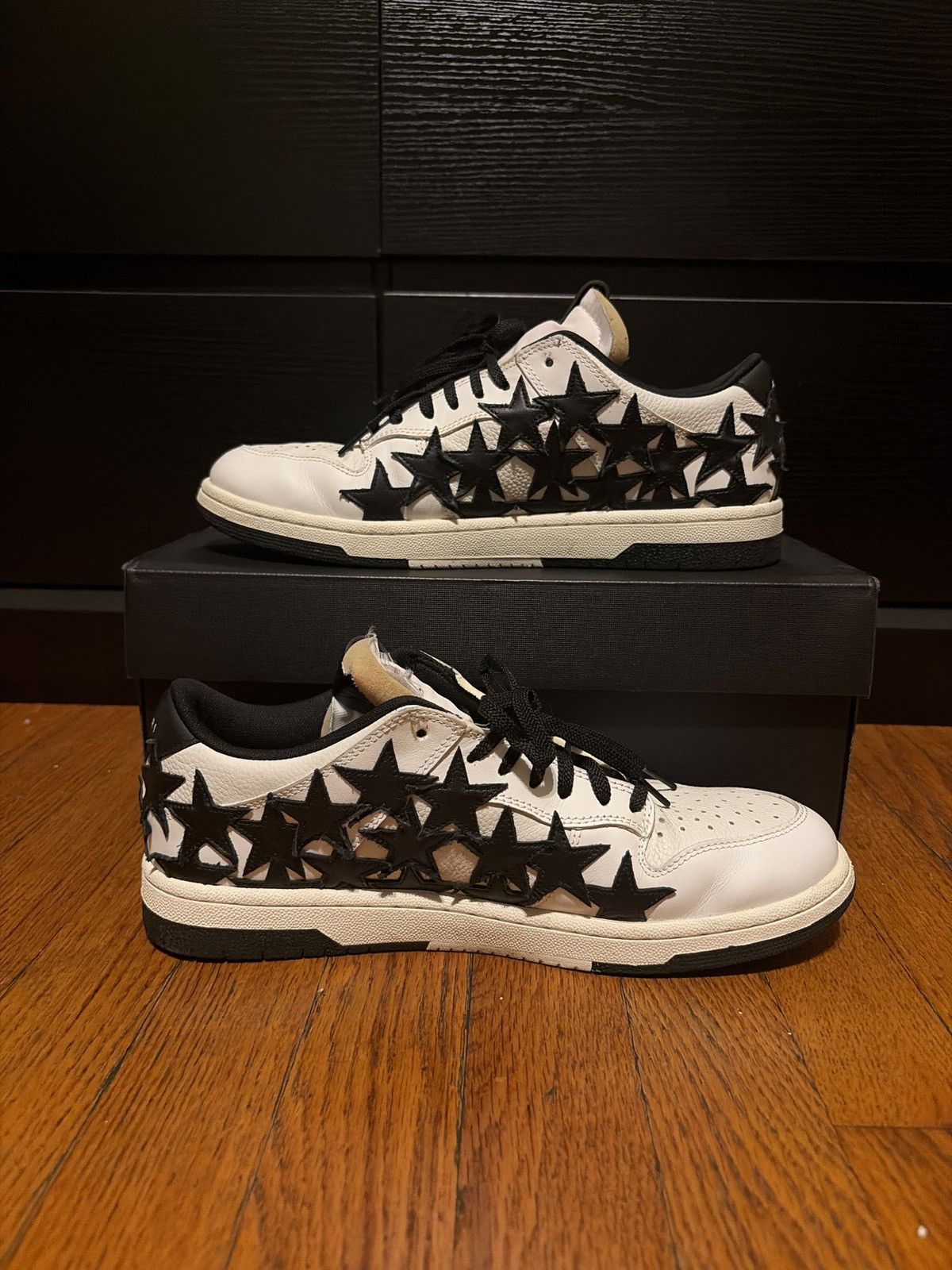 Amiri Amiri Stars Low ‘White Black’ Size US 10 / EU 43 - 2 Thumbnail