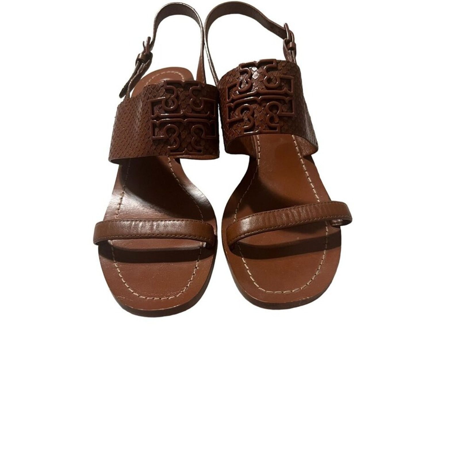 Tory Burch Tory Burch Heeled Open Toe Sandals 9.5 M Leather Size US 9.5 / IT 39.5 - 2 Thumbnail