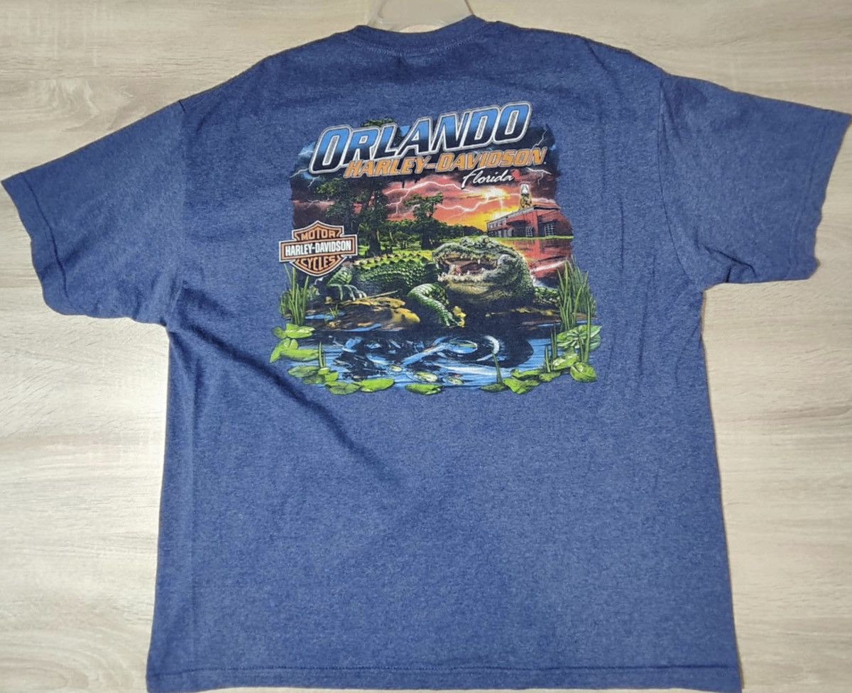 Harley Davidson × Vintage Vintage Harley Davidson blue T-shirt size XL Size US XL / EU 56 / 4 - 7 Thumbnail