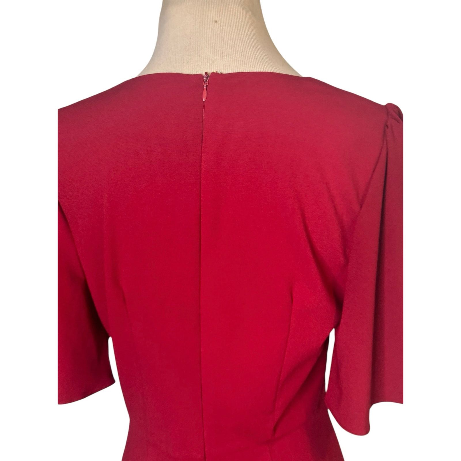 Forever 21 Forever 21 burgundy flouncy hem sheath mini dress size Small Size S / US 4 / IT 40 - 9 Thumbnail