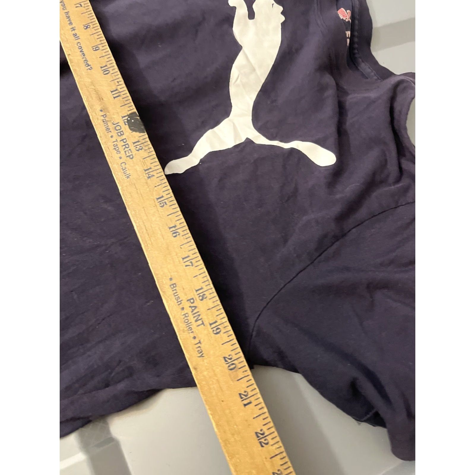 Puma Puma Men T-Shirt Medium Blue Logo Graphic Crew Neck Short Sleeve Regular Fit, Puma logo, Animal Print, Logo, Cotton Blend, Men, T-Shirt, 90s? Size US M / EU 48-50 / 2 - 5 Thumbnail