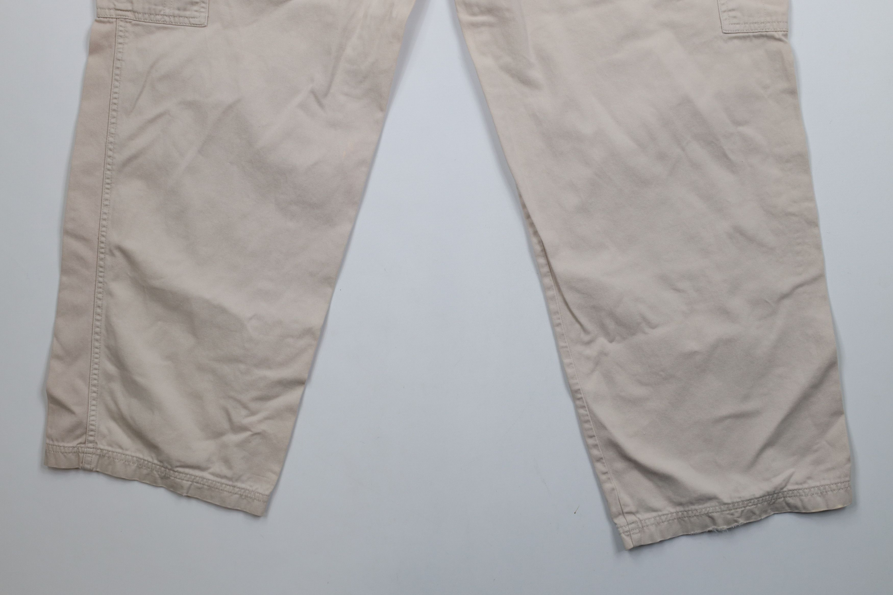 Vintage Vintage 90s Y2K Streetwear Baggy Wide Leg Cargo Pants Beige Size 36" / US 14 / IT 50 - 11 Thumbnail