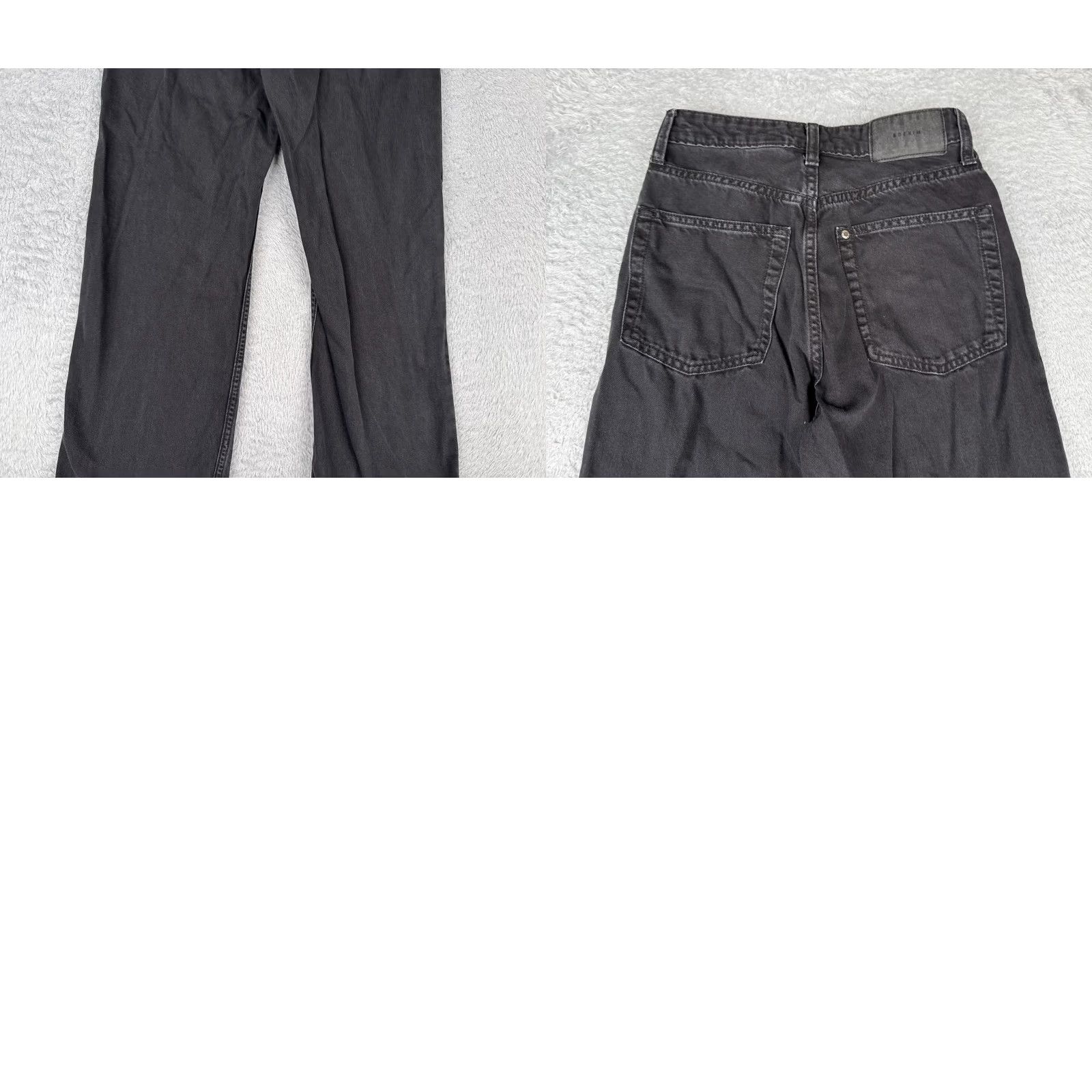 Denime &Denim Jeans Womens 2 Black Denim Wide-Leg Regular Fit High Waist 25x29 Jeans Size 26" / US 2 / IT 38 - 10 Thumbnail