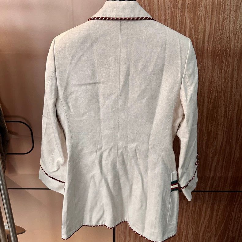 Gucci Gucci Horse buckle linen suit jacket 2501-Nextarrow Size US XXS / EU 40 - 2 Thumbnail