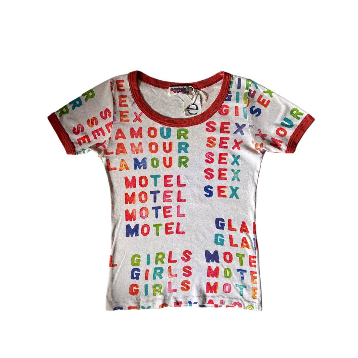 Hysteric Glamour Hysteric Glamour ‘Sex Motel’ Ringer Baby Tee Size S / US 4 / IT 40 - 1 Thumbnail