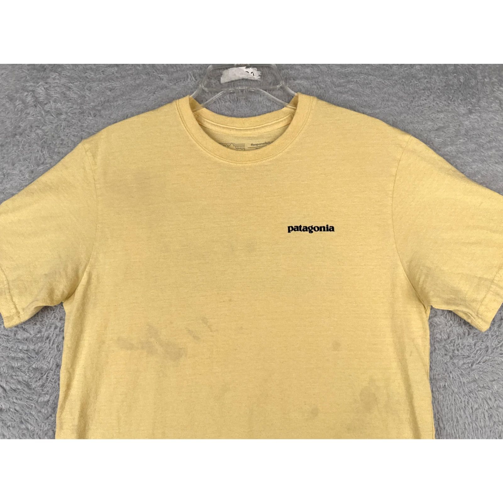 Patagonia Patagonia Shirt Men Medium Yellow Cotton Blend Short Sleeve Crew Neck Size US M / EU 48-50 / 2 - 4 Thumbnail