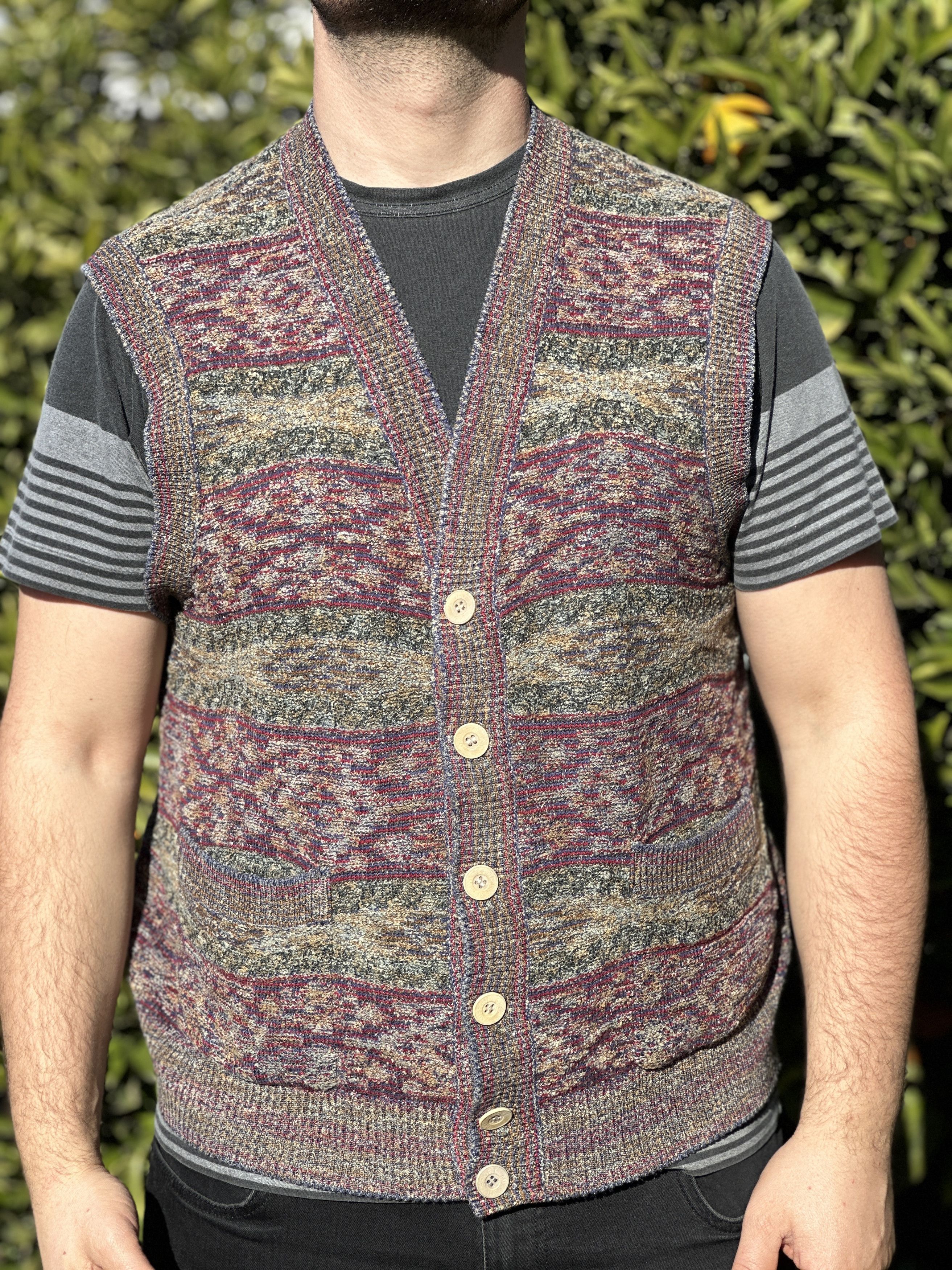 Missoni Missoni Sport Gilet 3D Knit Retro Sweater Vest Size 52 L Size US L / EU 52-54 / 3 - 1 Thumbnail