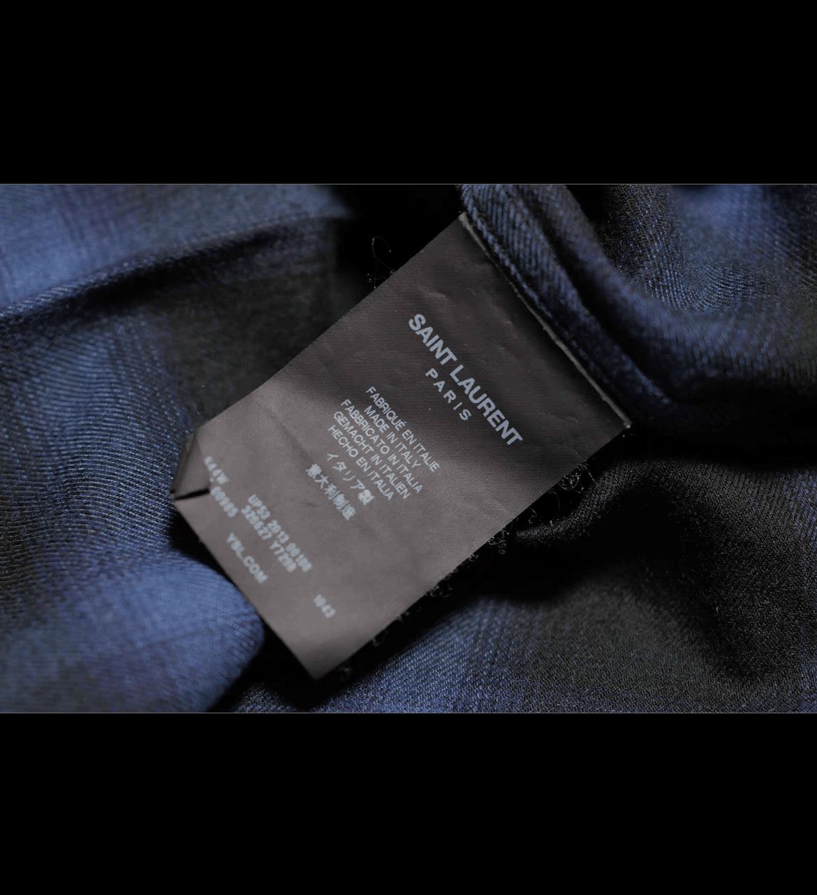 Saint Laurent Paris Sz 37 Saint Laurent Paris 13AW OS Blue Plaid Shirt Size US S / EU 44-46 / 1 - 4 Thumbnail