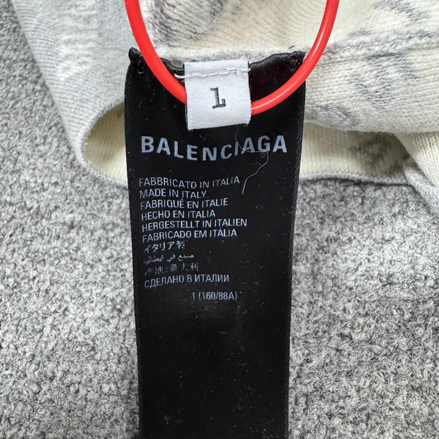 Balenciaga Allover Logo Wool Knit Cardi L Near MINT