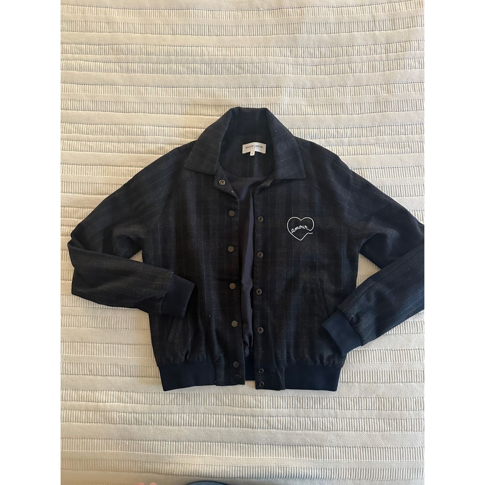 Maison Labiche Maison Labiche S Wool Blend Bomber Jacket Size S / US 4 / IT 40 - 1 Thumbnail
