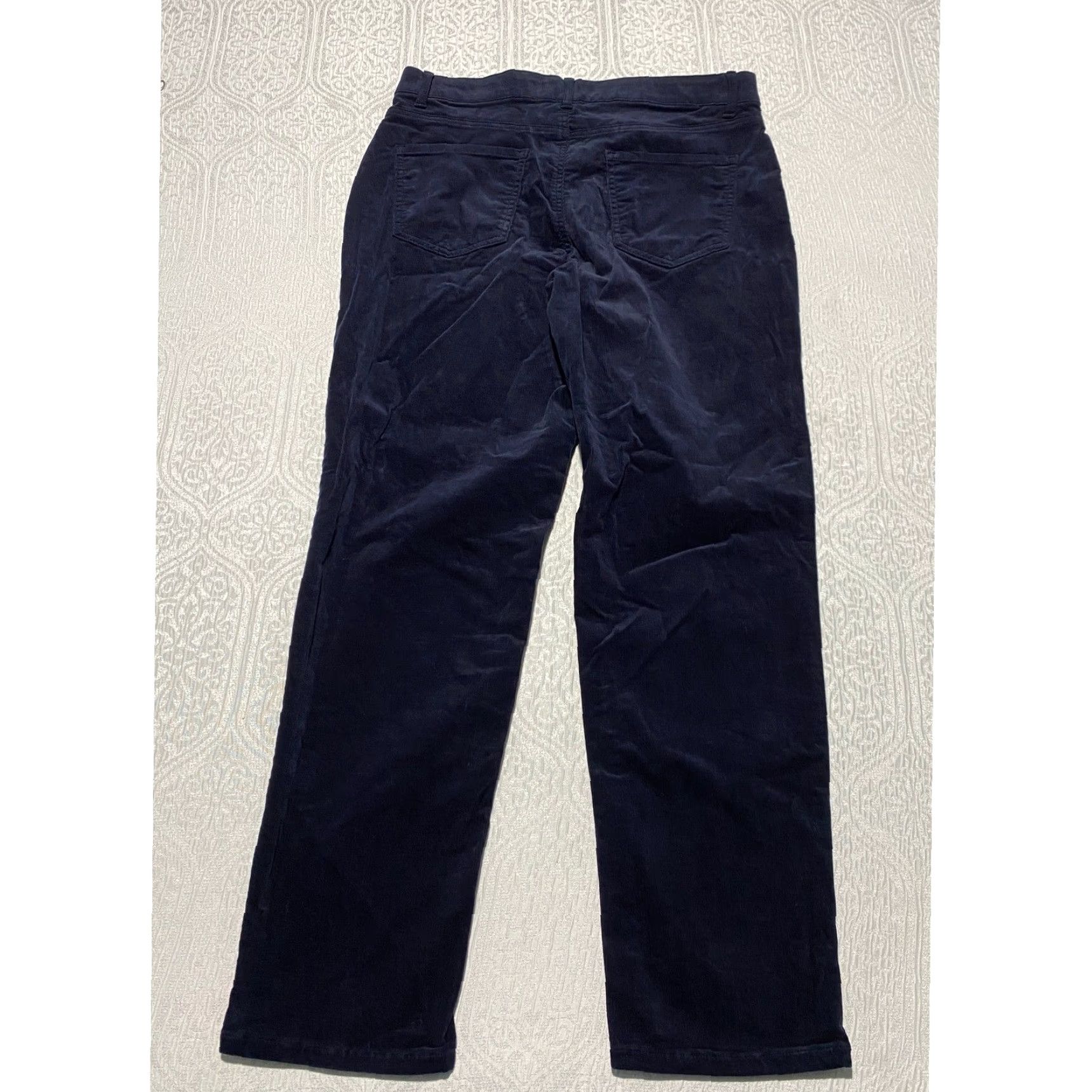 Croft & Barrow Croft & Barrow Corduroy Pants Navy Blue Women Straight Leg Size 12 A Size 34" / US 12 / IT 48 - 2 Thumbnail