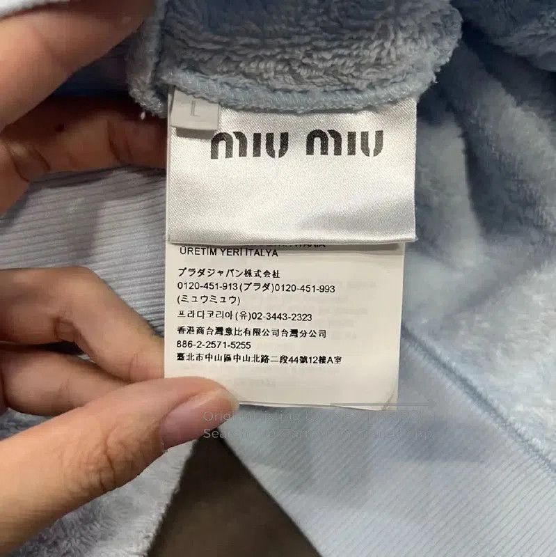Miu Miu Miu Miu Light Blue Cotton Women's Jacket . Size L / US 10 / IT 46 - 6 Thumbnail