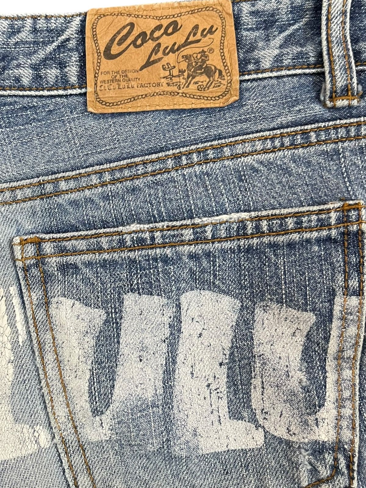 14th Addiction × 4GSELLER Vintage Cocolulu Big Logo Imprint Denim Size US 32 / EU 48 - 6 Thumbnail