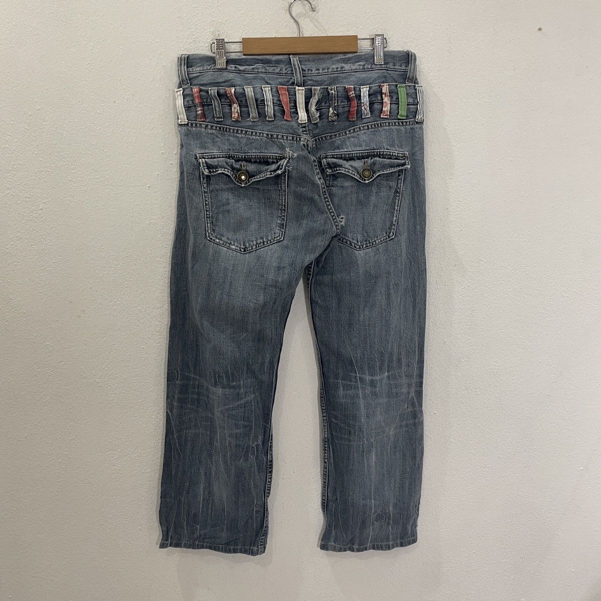 20471120 Vintage Japanese Designer Double Waist Denim Size US 33 - 6 Thumbnail
