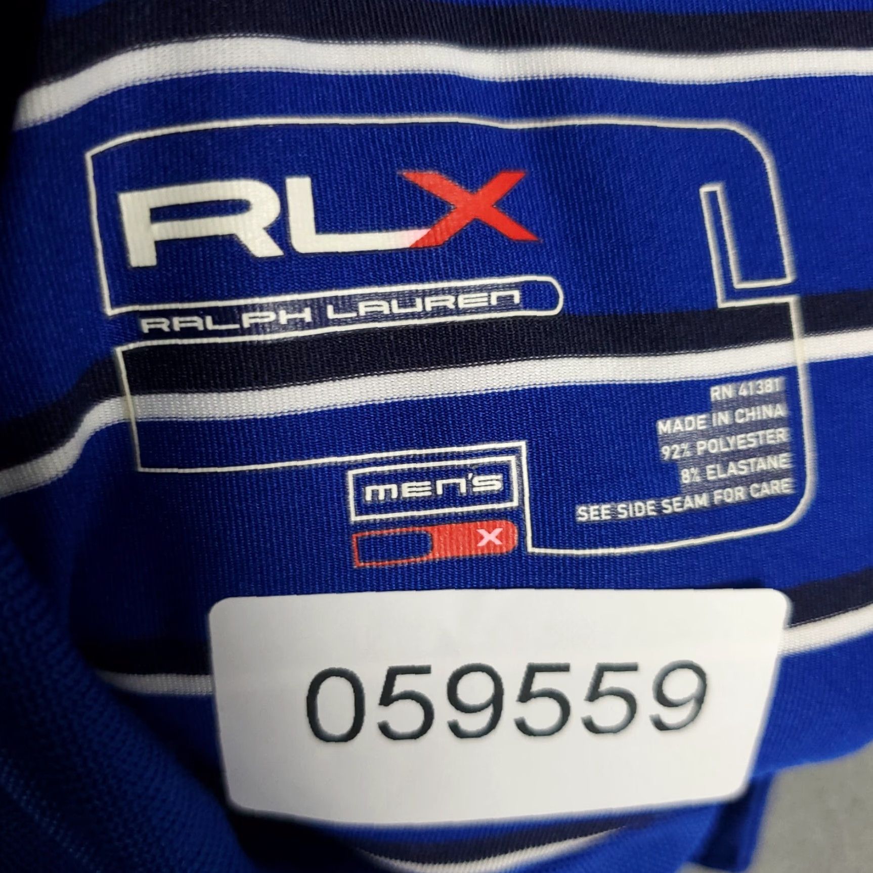 Ralph Lauren Ralph Lauren RLX Polo Shirt Mens Large Blue Striped Short Sleeve Golf Casual Size US L / EU 52-54 / 3 - 7 Thumbnail