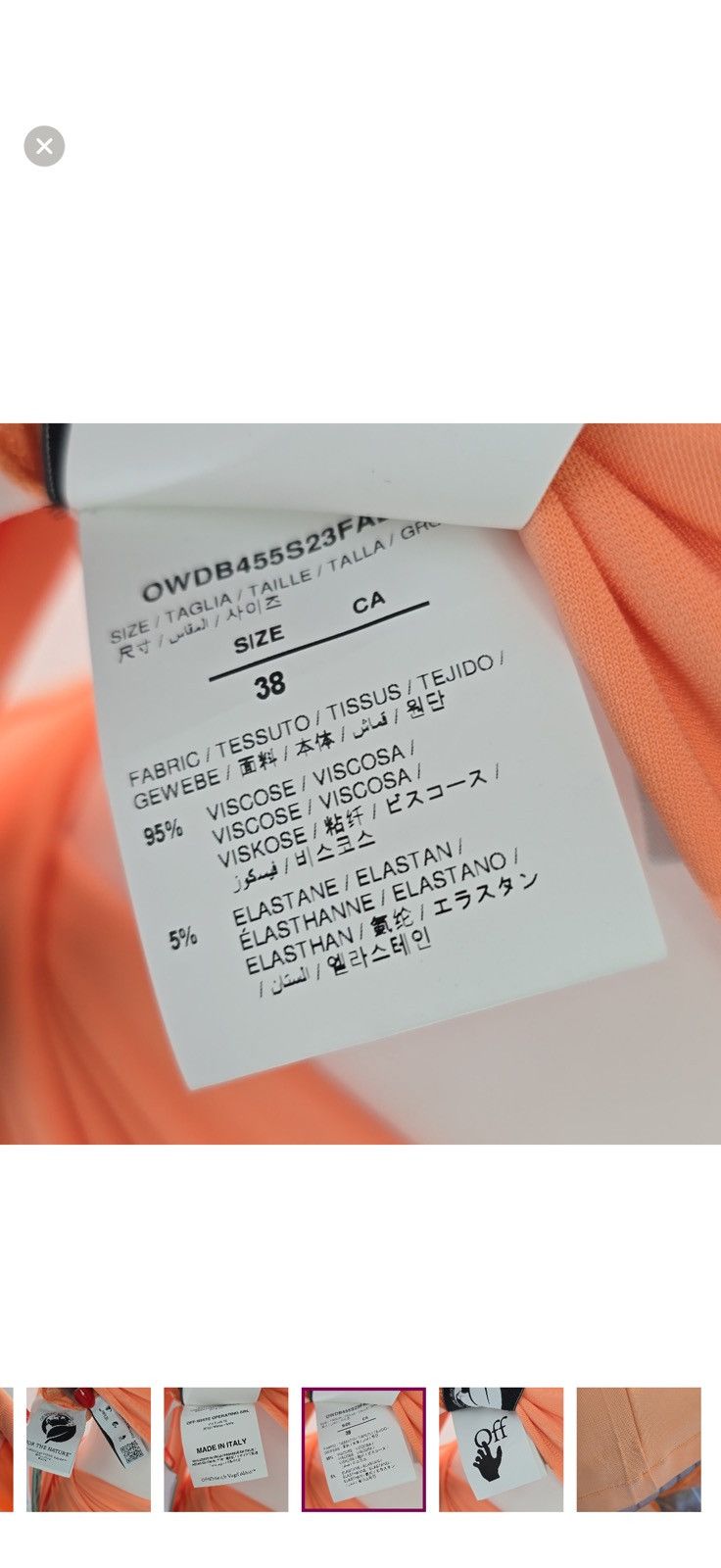 Off-White Off-White stretch viscose dress, Small Size S / US 4 / IT 40 - 11 Thumbnail