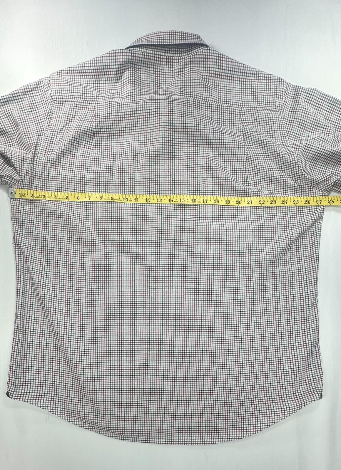 Alex Cannon Alex Cannon Checked Tailored Oxford Button Up Red Mens XL Size US XL / EU 56 / 4 - 3 Thumbnail