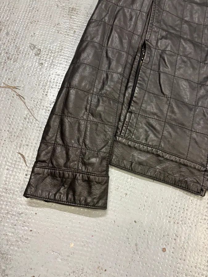 Dolce & Gabbana 2000s Dolce & Gabbana Black Grid Leather Jacket Size US S / EU 44-46 / 1 - 8 Thumbnail