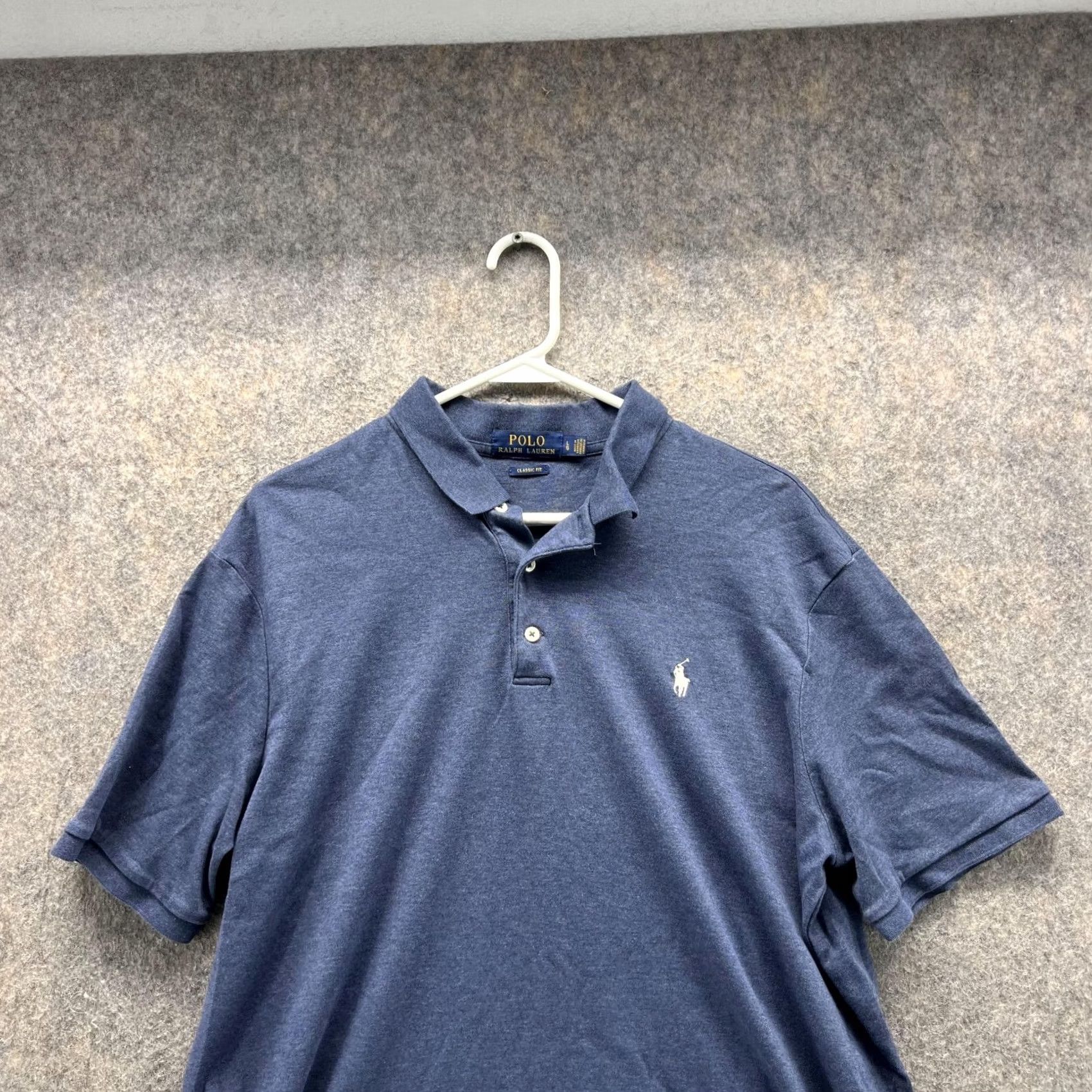 Polo Ralph Lauren Ralph Lauren Polo Shirt Men Large Heather Blue Classic fit Preppy Casual Pony Shirt Size US L / EU 52-54 / 3 - 2 Thumbnail