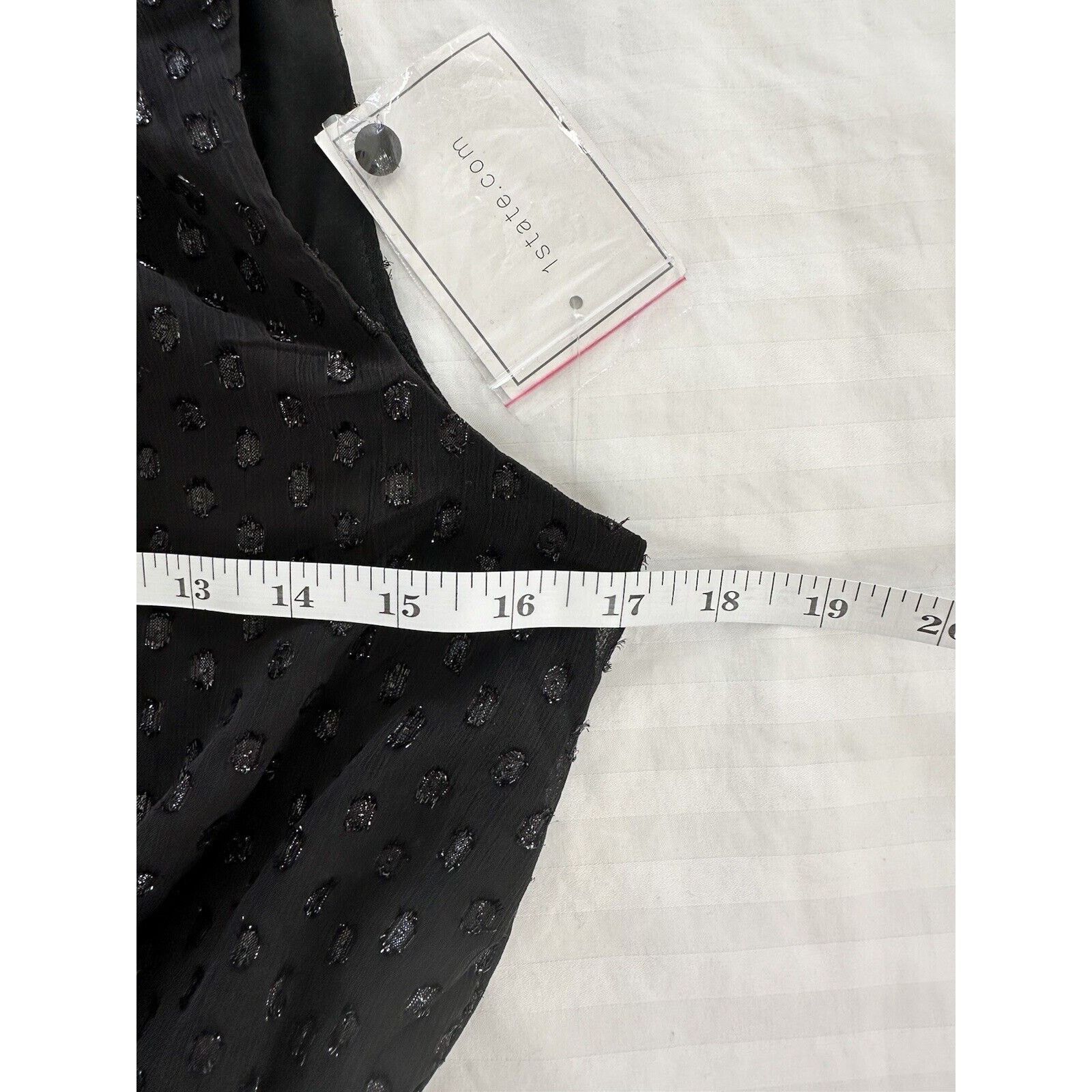 Other Black Smocked Neck Ruffle Tiered Mini Dress 1. State NWT Size S / US 4 / IT 40 - 17 Thumbnail