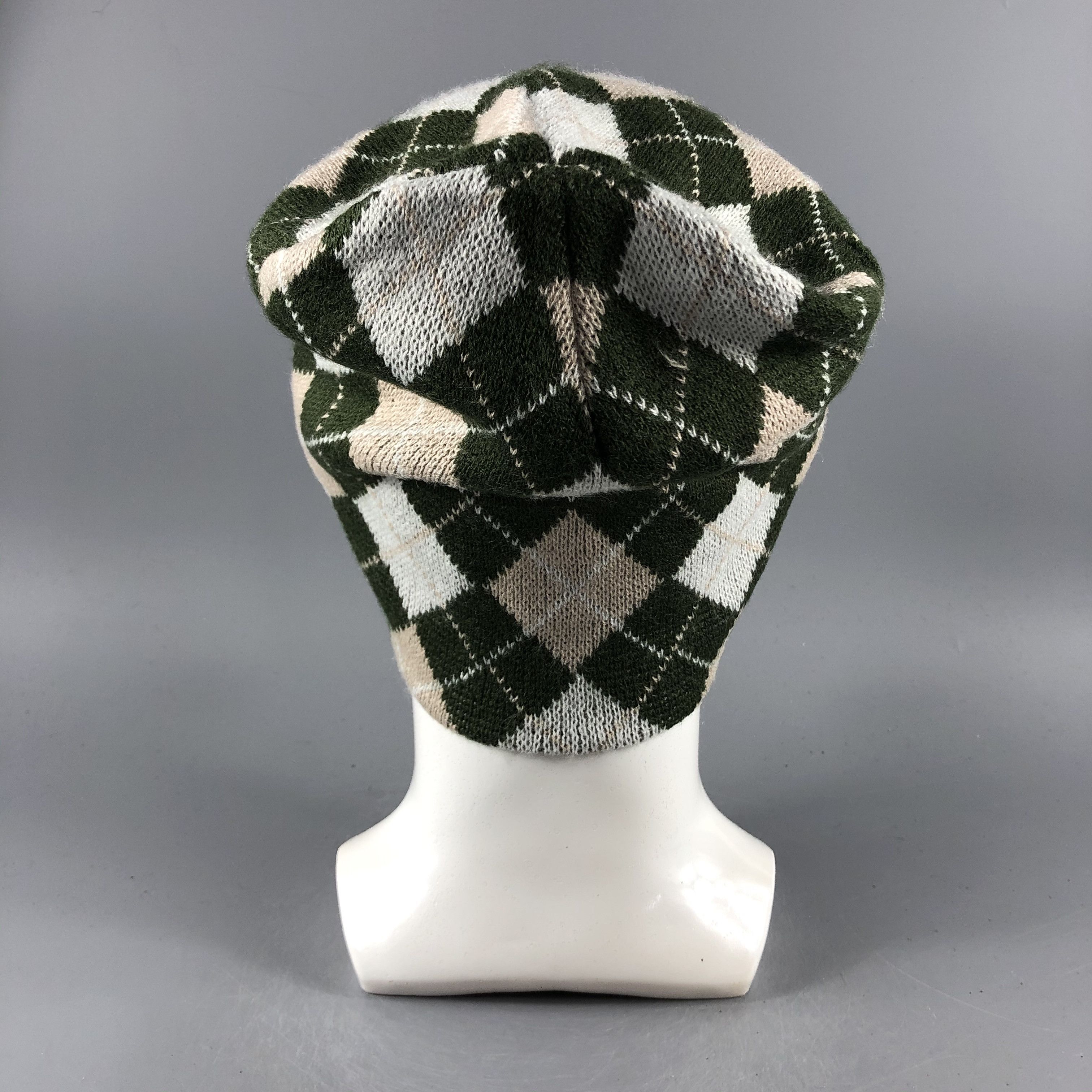 Japanese Brand × Vintage Unknown Checker Cuffless Beanie Snow Hat Snow Cap -D745 Size ONE SIZE - 2 Thumbnail