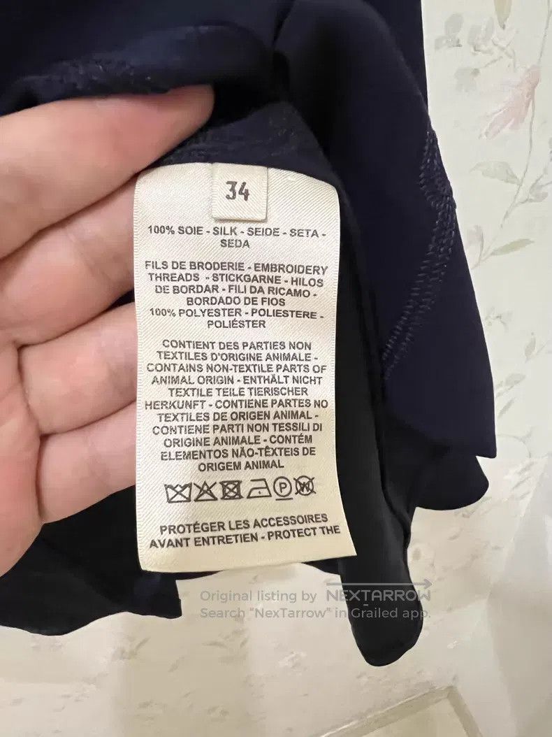 Hermes Hermes Lock Buckle Embroidery Full Print Navy Blue Mulberr Size XXS / US 00 / IT 34 - 6 Thumbnail