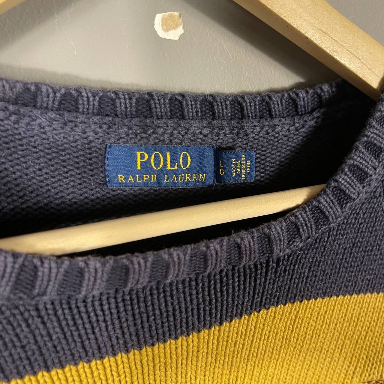 Polo Ralph Lauren Polo Ralph Lauren Vintage Crest Rugby Knit Sweater Size US L / EU 52-54 / 3 - 4 Thumbnail