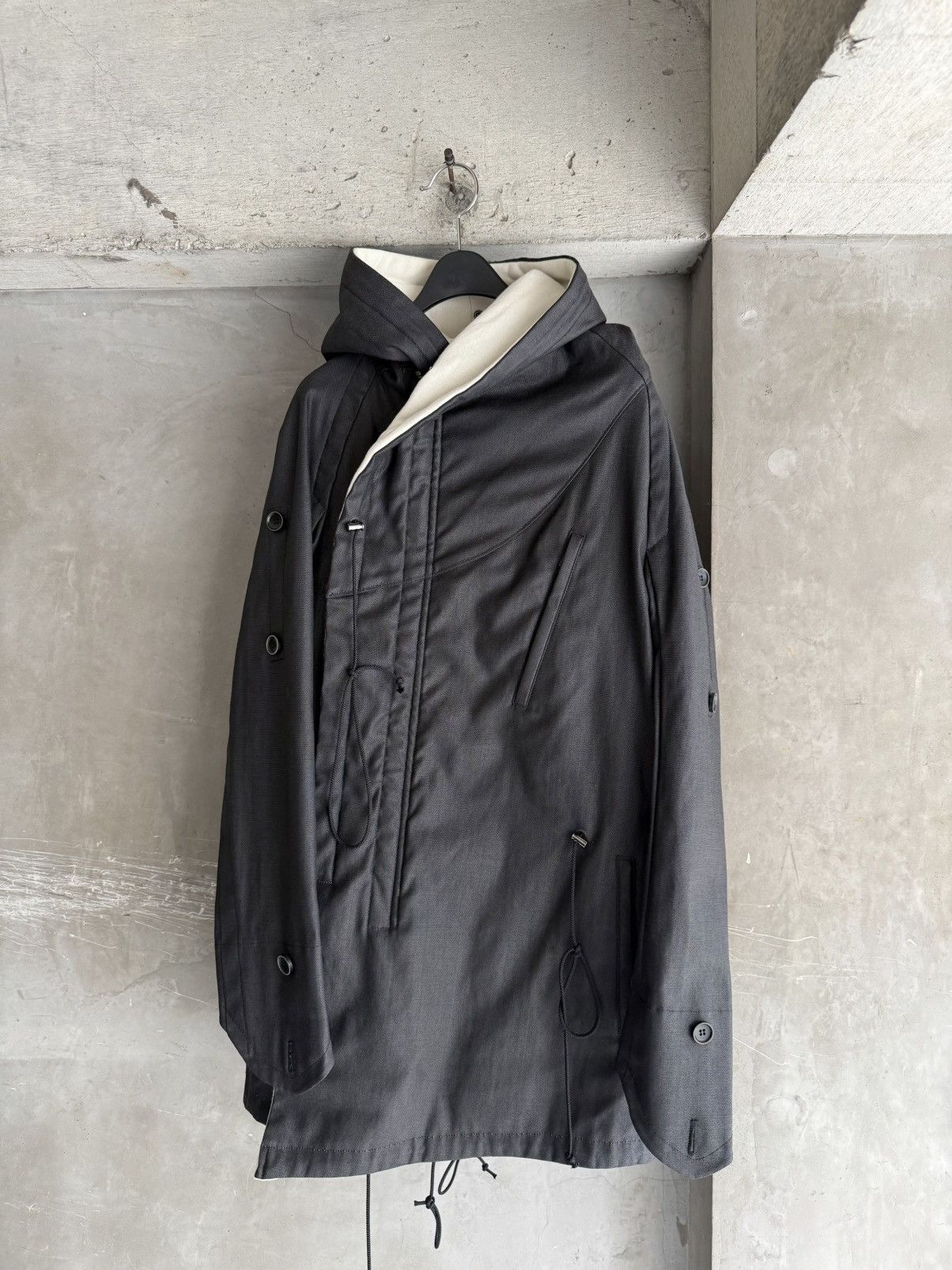 Bajra bajra Archive Black Multi-Drawstring Hooded Long Coat Size US S / EU 44-46 / 1 - 1 Thumbnail