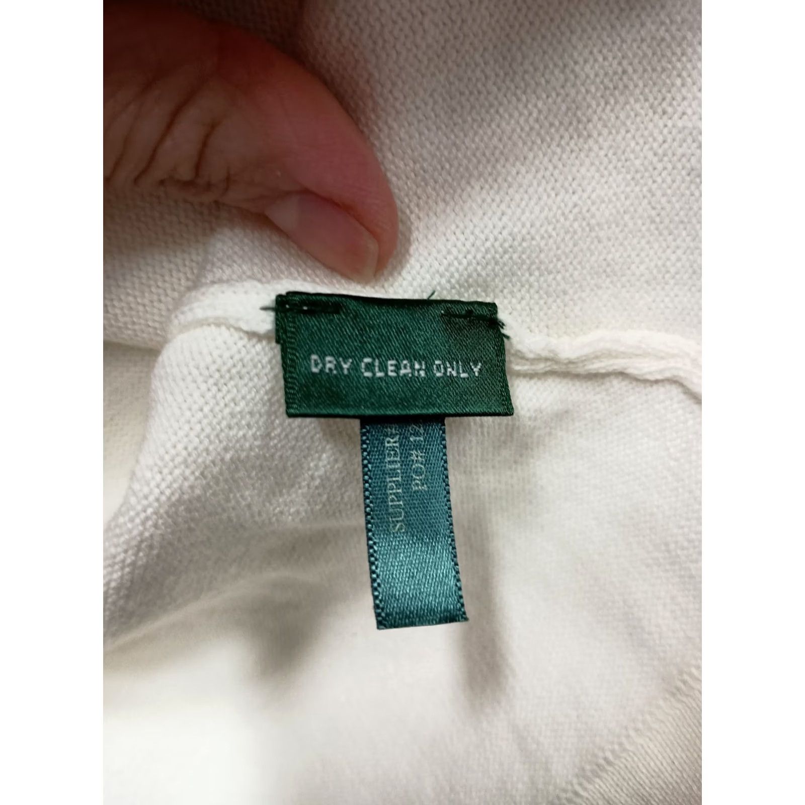 Ralph Lauren Lauren Ralph Lauren Womens Sweater Petite Cream Bow Tie Pullover Knit 100% Cotton Slim-Legend Old Money Preppy Casual Workwear Vintage - not Vintage Size M / US 6-8 / IT 42-44 - 7 Thumbnail