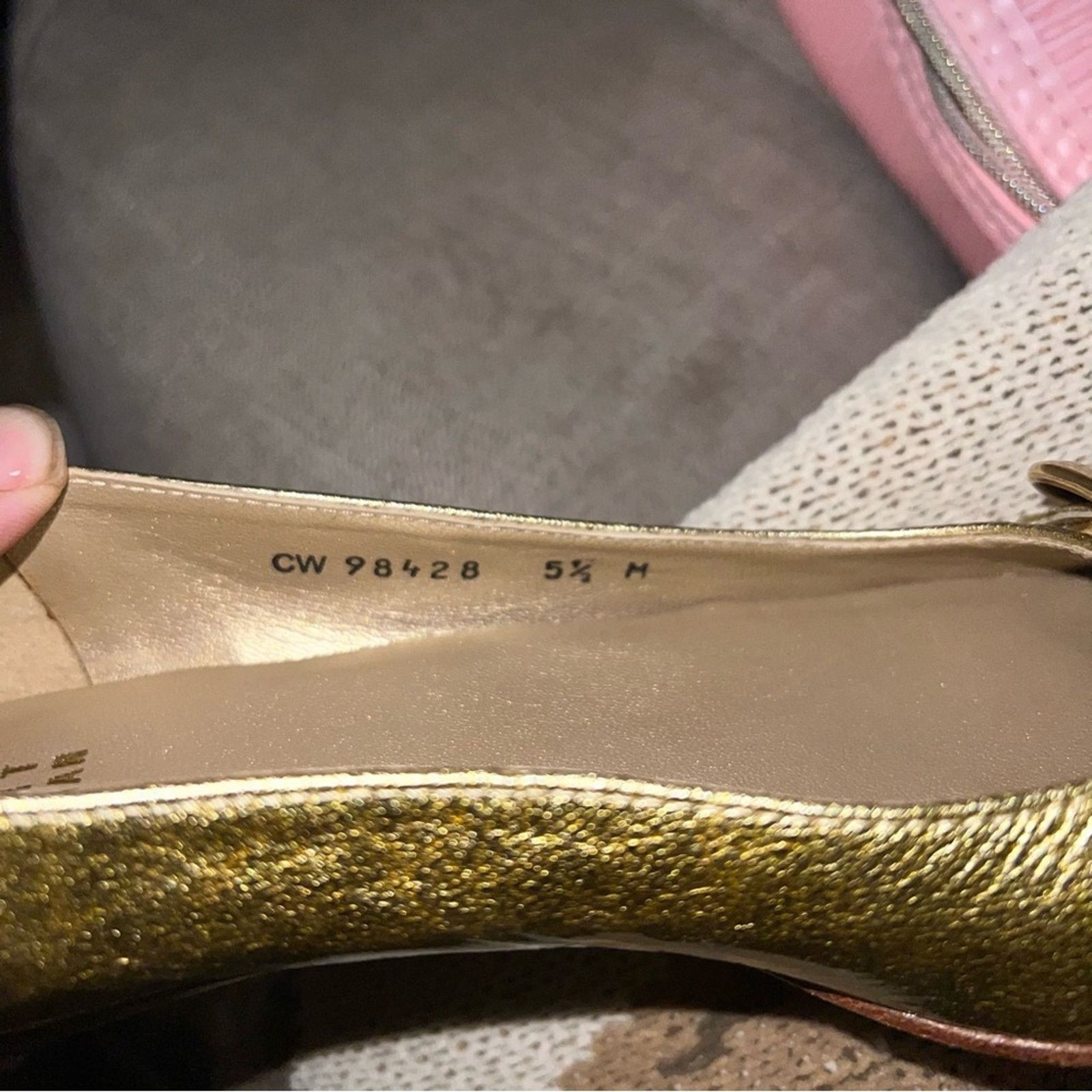 Stuart Weitzman STUART WEITZMAN gold mini wedge open toed shoes 5.5 Size US 5.5 / IT 35.5 - 2 Thumbnail