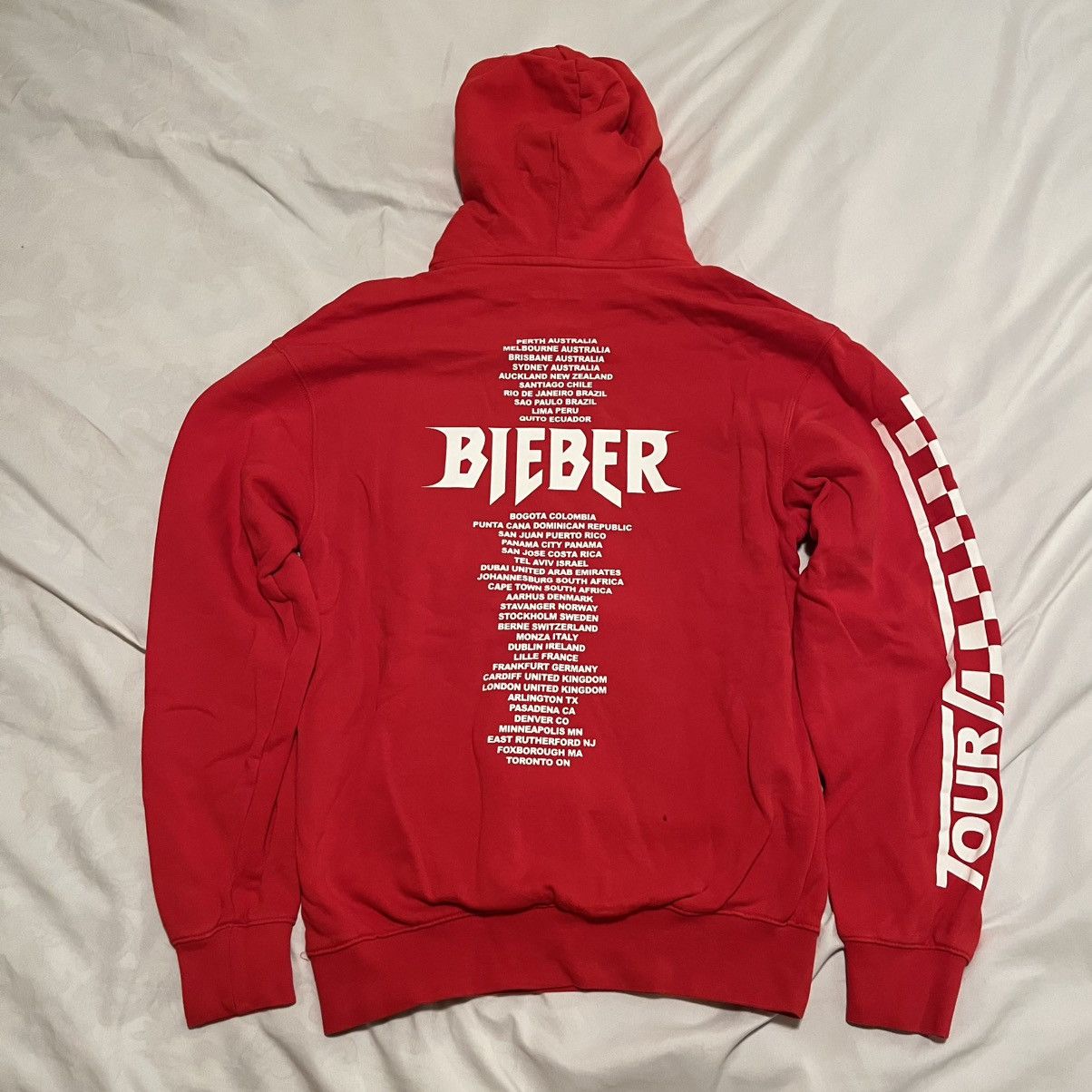 Justin Bieber Team Bieber 2017 World Tour Hoodie Red Size US XS / EU 42 / 0 - 1 Thumbnail