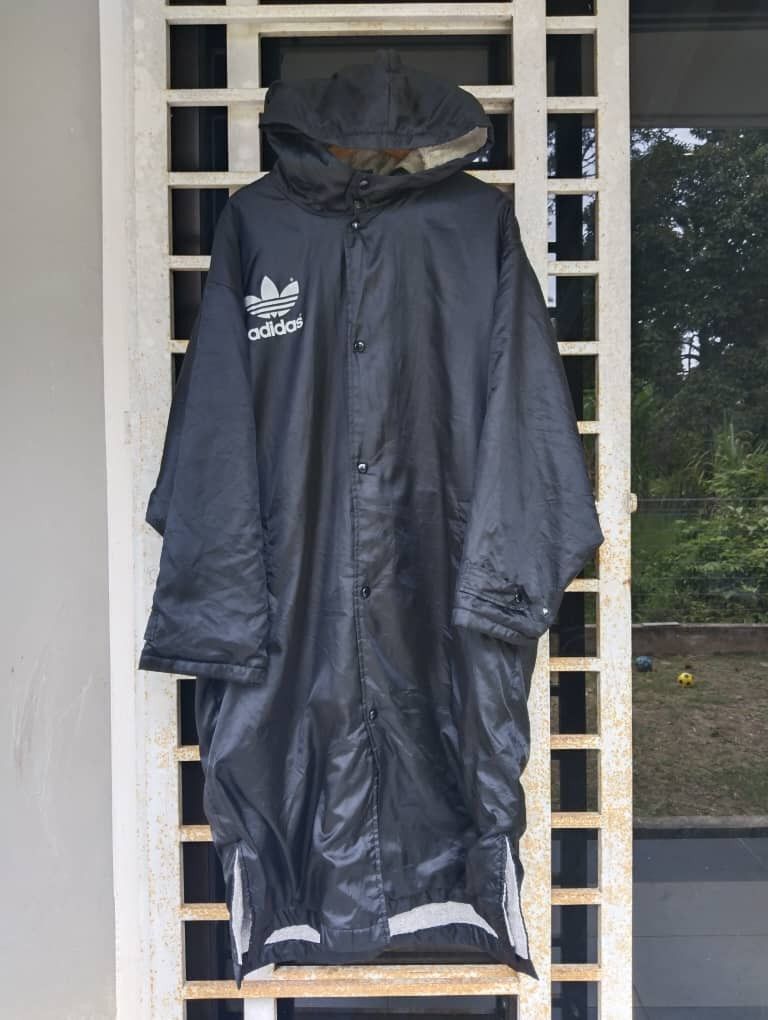 Adidas × Jeremy Scott Vintage Adidas Long Jacket Big Logo Size US L / EU 52-54 / 3 - 4 Thumbnail