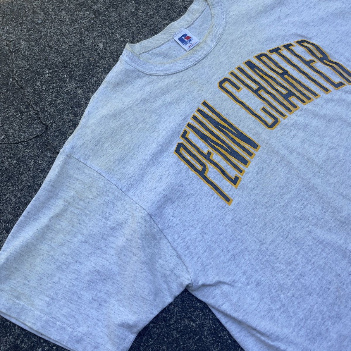 Russell Athletic × Vintage Vtg 90s RUSSELL ATHLETIC PENN CHARTER Single Stitch Shirt Size US XL / EU 56 / 4 - 4 Thumbnail