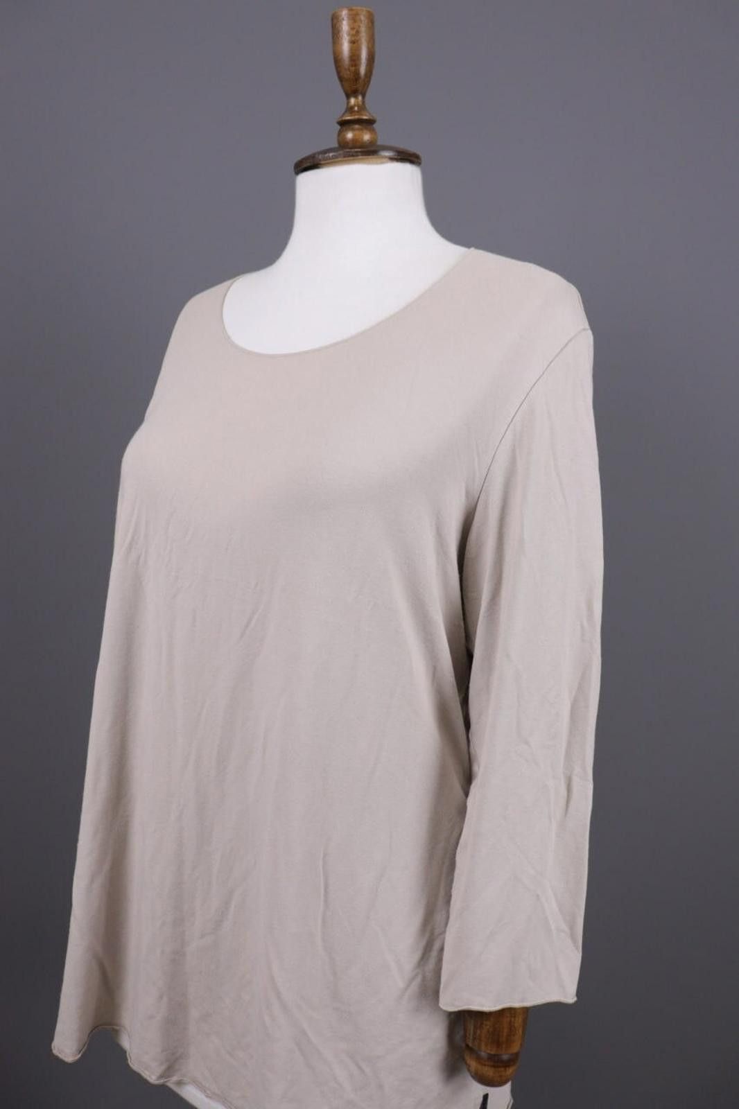 Oscar De La Renta Oska Beige Lagenlook Relaxed Pullover Long Sleeve Top Size 4 Size S / US 4 / IT 40 - 6 Thumbnail