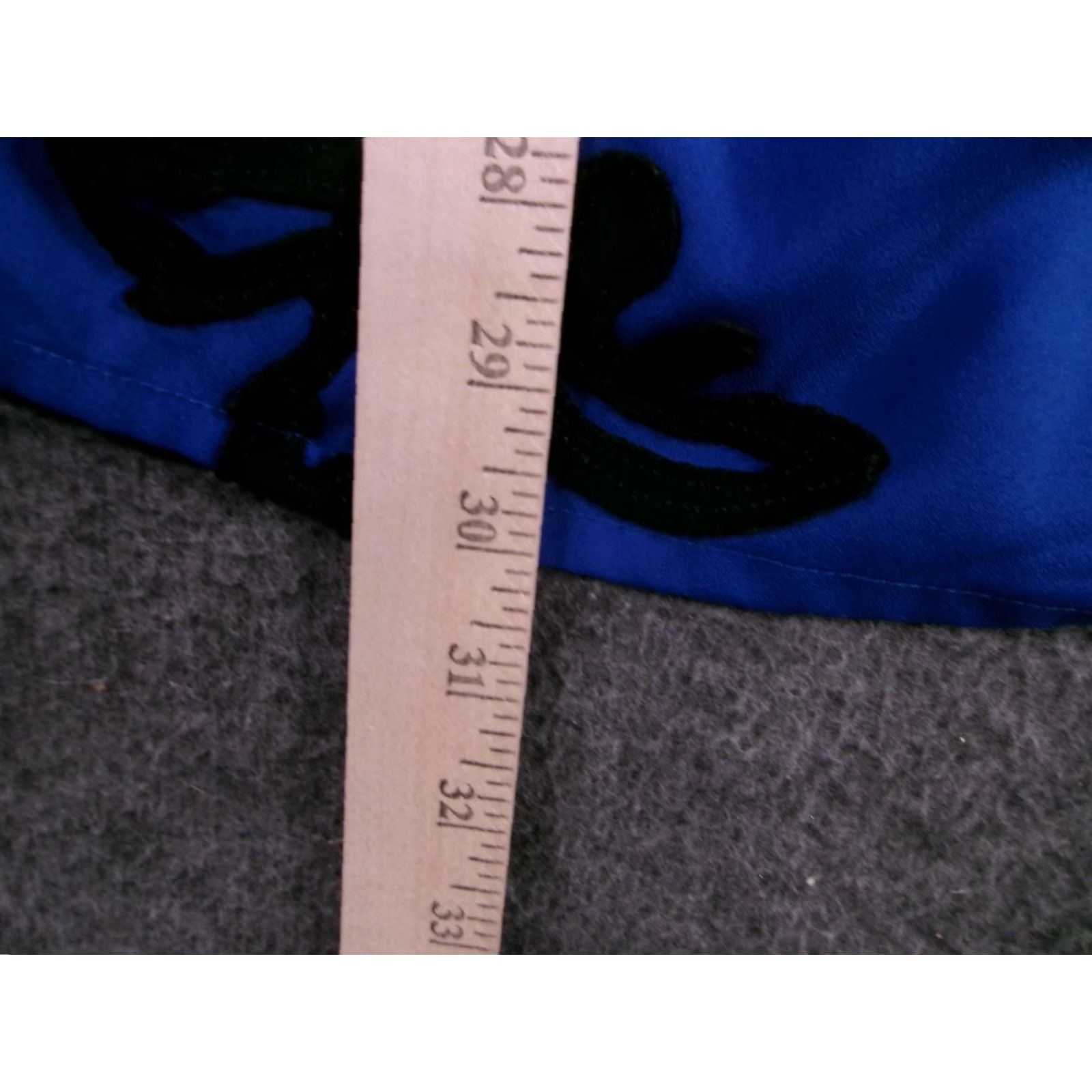Vintage Womens Rayon Tunic Dress S Elastic Waist Belted Flocked Applique Royal Blue Size S / US 4 / IT 40 - 6 Thumbnail