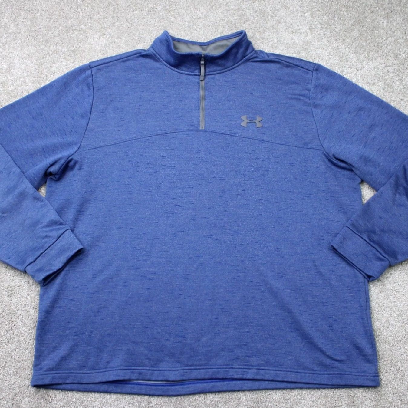 Under Armour Under Armour Sweatshirt Men 3XL Blue 1/4 Zip Pullover HeatGear Loose Fit Mock Neck Long Sleeve Sweatshirt Size US XXL / EU 58 / 5 - 2 Thumbnail