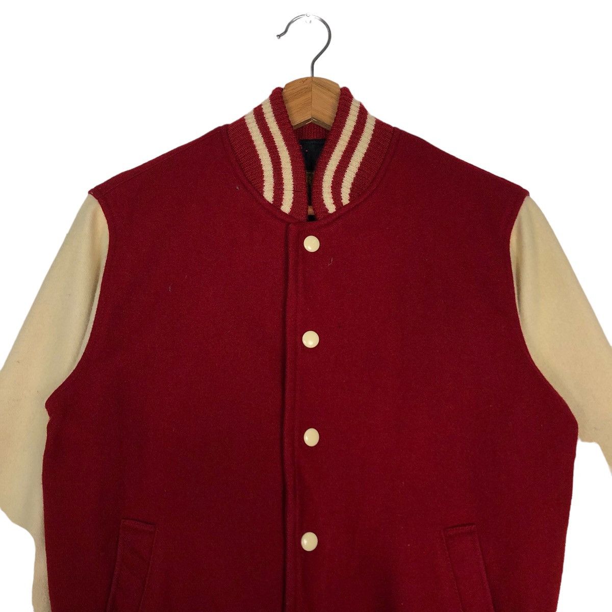 Japanese Brand 🔥90’s Vintage Wool Varsity Bomber Jacket Robe’s Oscar Japan Size US M / EU 48-50 / 2 - 3 Thumbnail